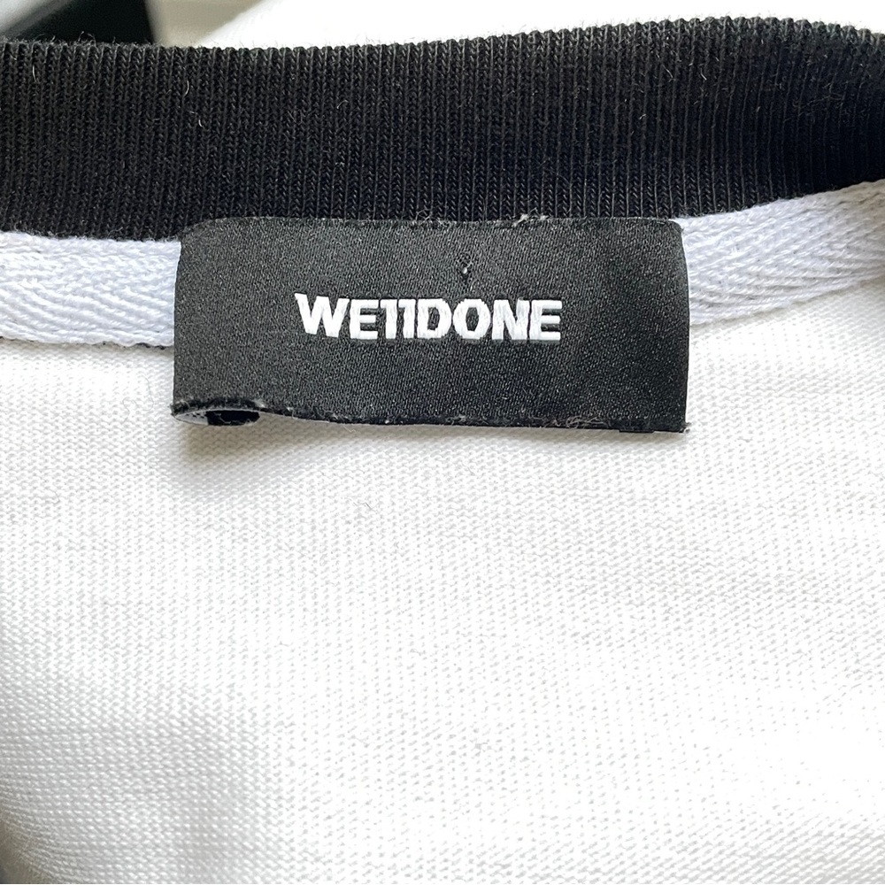 We11done Black & White Raglan Long Sleeve Tee (over sized Size S) - Picture 6 of 10